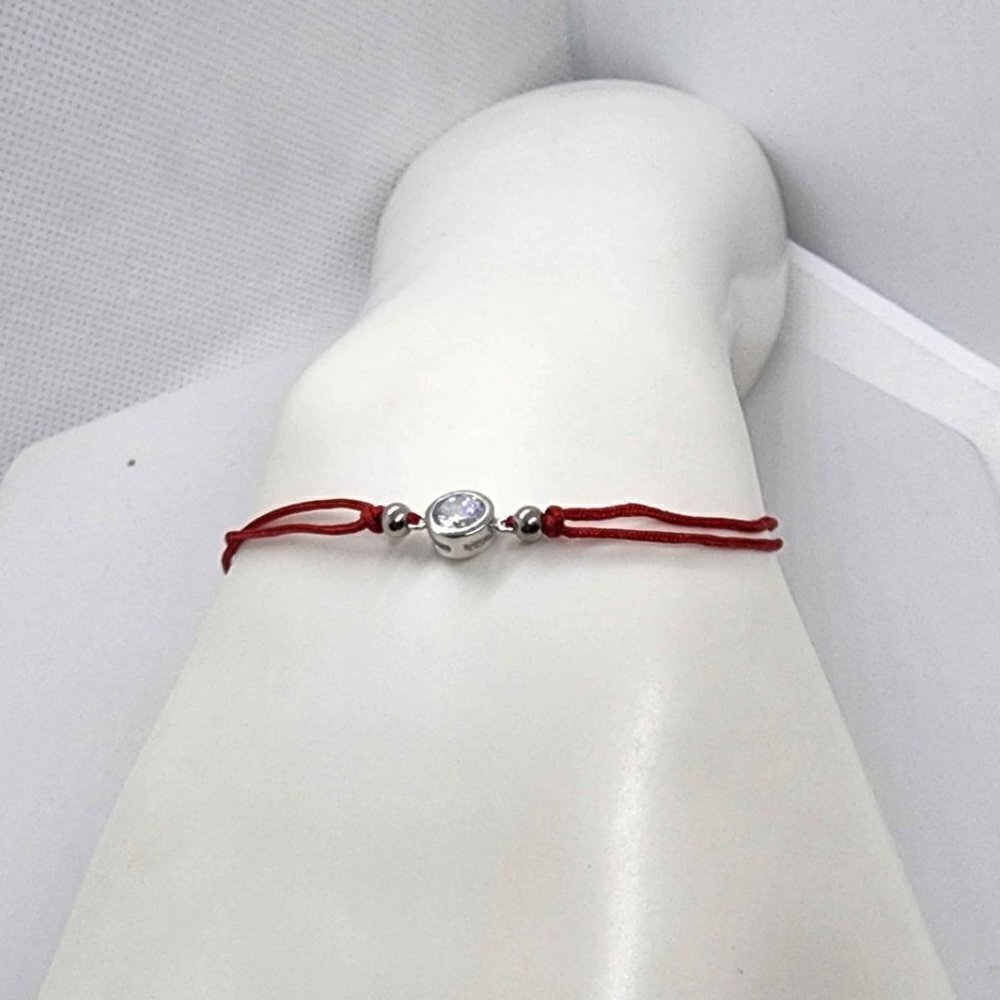 NEW Sterling Silver 925 Round Design With Adjustable Bracelet